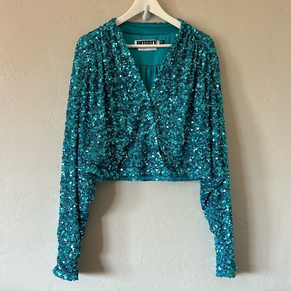 ROTATE BIRGER CHRISTENSEN Aurelia sequin-embellished blouse